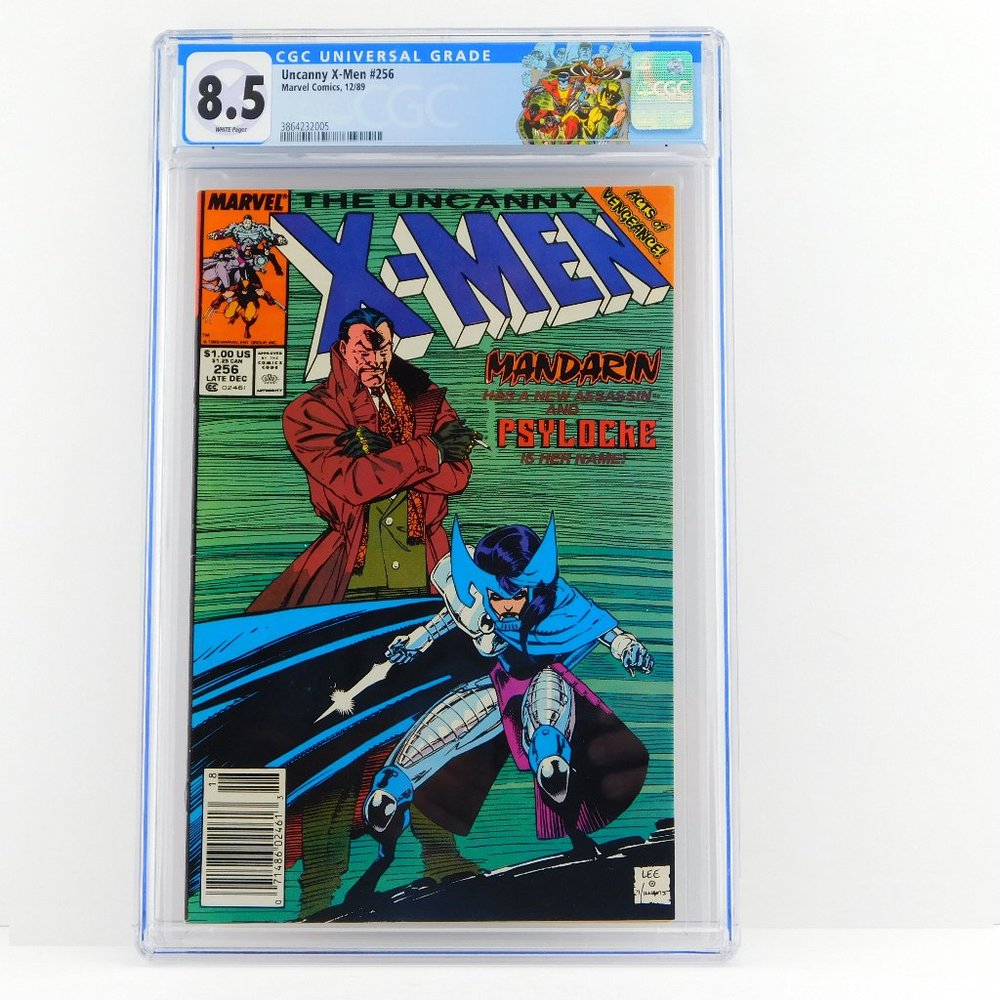 Uncanny X-men 256 CGC 8.5 White Pages Custom Label 1st Psylocke NEWSSTAND